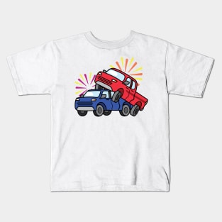 Two Trucks Kids T-Shirt